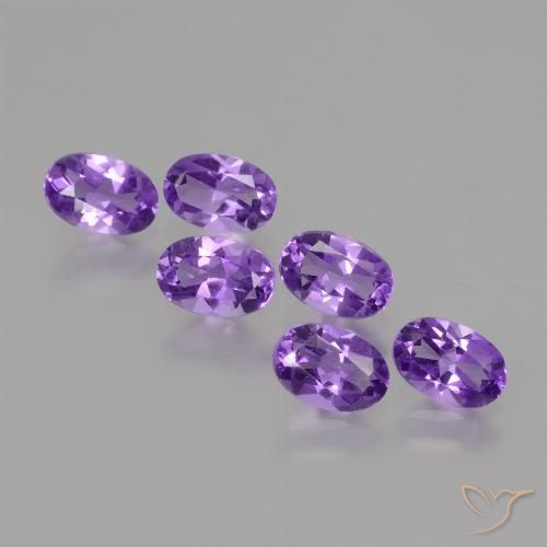 2.50ctw Naturale viola vivido Ametista, Ovale, VVS-VS