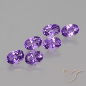 Gemme di Ametista viola vivido naturale da 2.50 ct, Ovale, VVS-VS