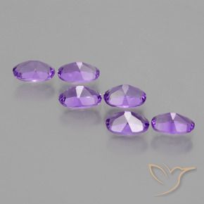 Gemme di Ametista viola vivido naturale da 2.50 ct, Ovale, VVS-VS