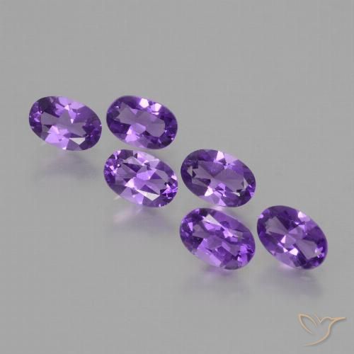 2.48ctw Naturale viola vivido Ametista, Ovale, VS