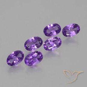Gemme di Ametista viola vivido naturale da 2.48 ct, Ovale, VS
