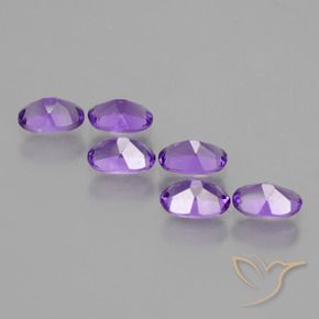 Gemme di Ametista viola vivido naturale da 2.48 ct, Ovale, VS