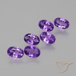Gemme di Ametista Viola Intenso naturale da 2.34 ct, Ovale, VVS-VS