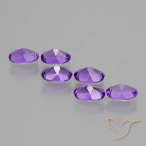 Gemme di Ametista Viola Intenso naturale da 2.34 ct, Ovale, VVS-VS