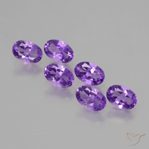 2.33ctw Naturale viola vivido Ametista, Ovale, VVS-VS