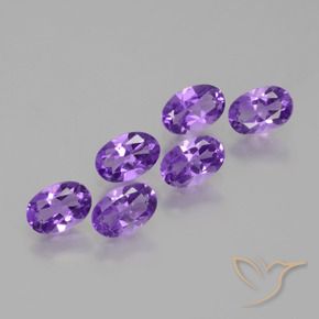 Gemme di Ametista viola vivido naturale da 2.33 ct, Ovale, VVS-VS