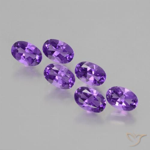2.54ctw Naturale Viola scuro Ametista, Ovale, VS