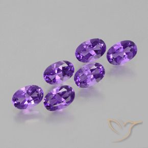 Gemme di Ametista Viola scuro naturale da 2.54 ct, Ovale, VS