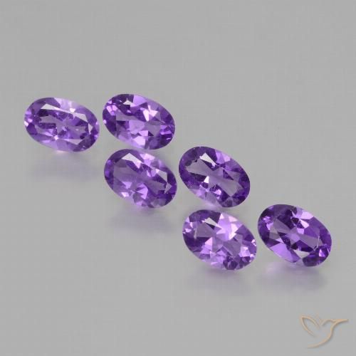 2.35ctw Naturale Viola medio Ametista, Ovale, VVS-VS