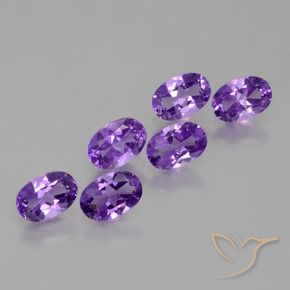 Gemme di Ametista Viola medio naturale da 2.50 ct, Ovale, VVS-VS