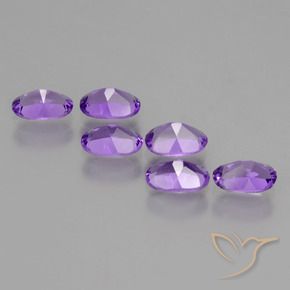 Gemme di Ametista Viola medio naturale da 2.50 ct, Ovale, VVS-VS