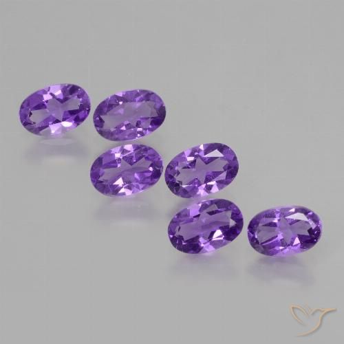 2.38ctw Naturale Viola medio Ametista, Ovale, VVS-VS