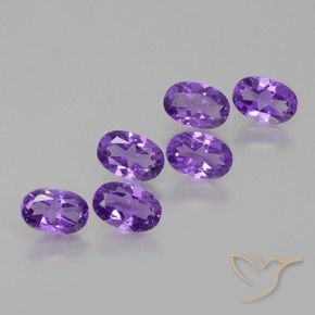 Gemme di Ametista Viola medio naturale da 2.38 ct, Ovale, VVS-VS