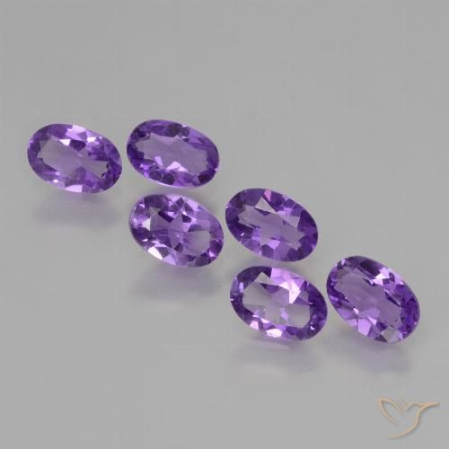 2.35ctw Naturale viola vivido Ametista, Ovale, VVS-VS