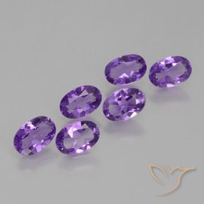 Gemme di Ametista viola vivido naturale da 2.35 ct, Ovale, VVS-VS