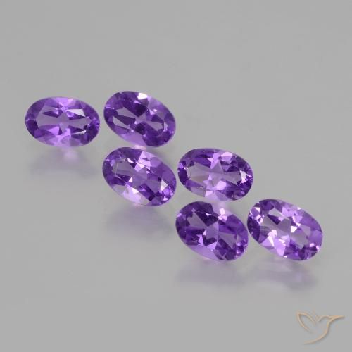 2.46ctw Naturale Viola scuro Ametista, Ovale, VVS-VS