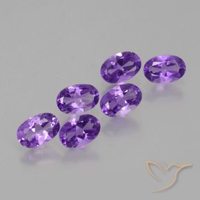 Gemme di Ametista Viola scuro naturale da 2.46 ct, Ovale, VVS-VS