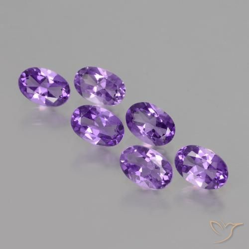 2.42ctw Naturale Viola medio Ametista, Ovale, VVS-VS