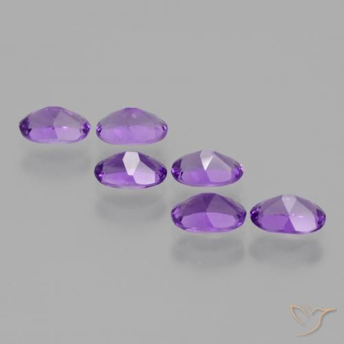 Gemme di Ametista Viola Intenso naturale da 2.55 ct, Ovale, VVS-VS