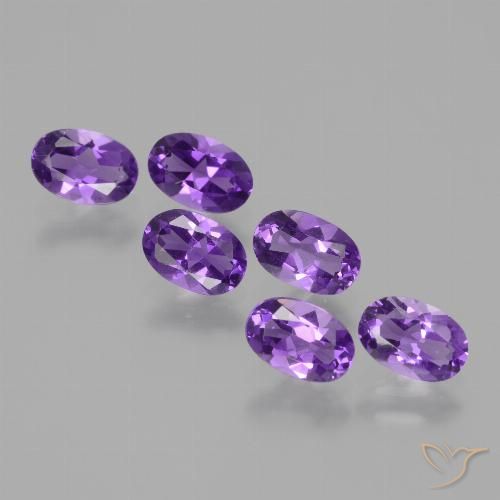 2.55ctw Naturale Viola medio Ametista, Ovale, VVS-VS