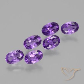 Gemme di Ametista Viola medio naturale da 2.55 ct, Ovale, VVS-VS