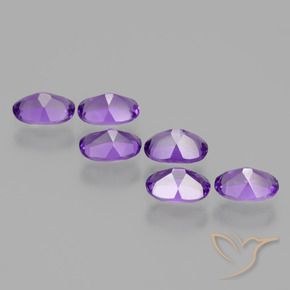 Gemme di Ametista Viola medio naturale da 2.55 ct, Ovale, VVS-VS