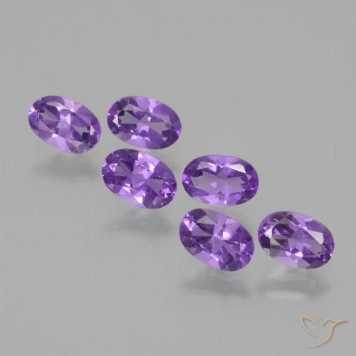 2.47ctw Naturale Viola medio Ametista, Ovale, VVS-VS