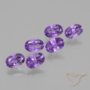Gemme di Ametista Viola medio naturale da 2.47 ct, Ovale, VVS-VS
