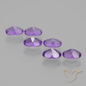 Gemme di Ametista Viola medio naturale da 2.47 ct, Ovale, VVS-VS