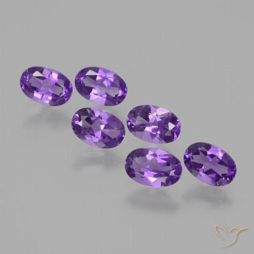 2.54ctw Naturale Viola medio Ametista, Ovale, VVS-VS