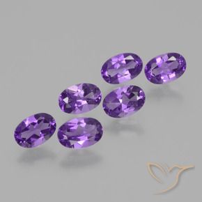 Gemme di Ametista Viola medio naturale da 2.54 ct, Ovale, VVS-VS