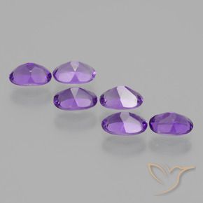 Gemme di Ametista Viola medio naturale da 2.54 ct, Ovale, VVS-VS
