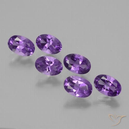 2.51ctw Naturale Viola medio Ametista, Ovale, VVS-VS