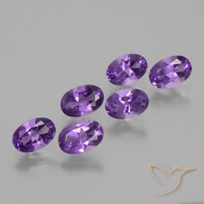 Gemme di Ametista Viola medio naturale da 2.51 ct, Ovale, VVS-VS