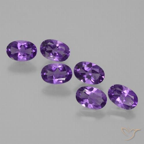 2.44ctw Naturale Viola medio Ametista, Ovale, VVS-VS
