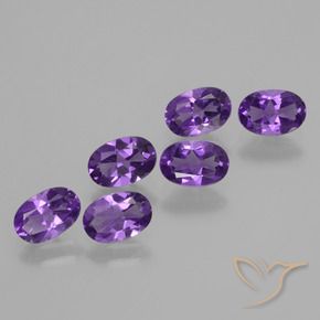 Gemme di Ametista Viola medio naturale da 2.44 ct, Ovale, VVS-VS