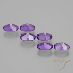 Gemme di Ametista Viola medio naturale da 2.44 ct, Ovale, VVS-VS