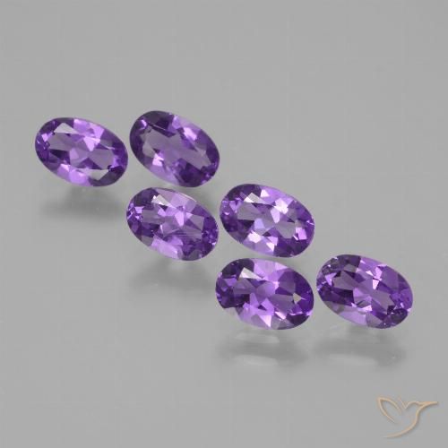 2.45ctw Naturale Viola scuro Ametista, Ovale, VVS-VS