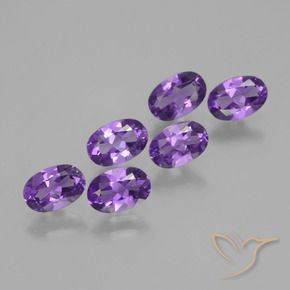 Gemme di Ametista Viola scuro naturale da 2.45 ct, Ovale, VVS-VS