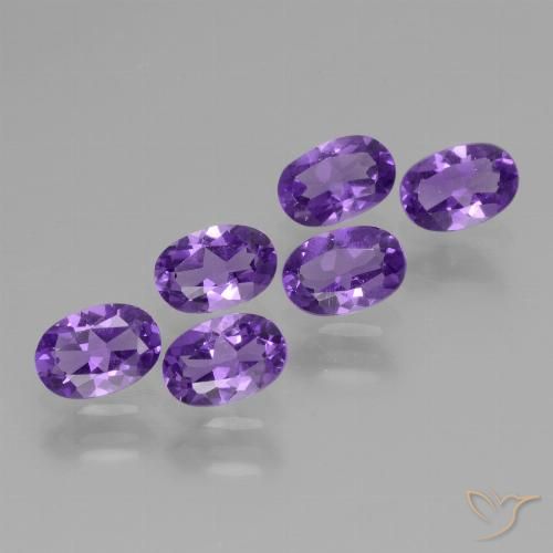 2.55ctw Naturale Viola medio Ametista, Ovale, VVS-VS