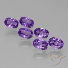 Gemme di Ametista Viola medio naturale da 2.55 ct, Ovale, VVS-VS