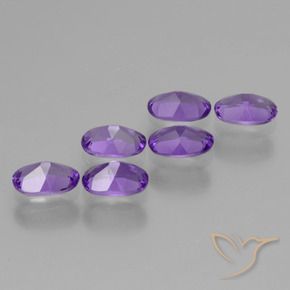 Gemme di Ametista Viola medio naturale da 2.55 ct, Ovale, VVS-VS