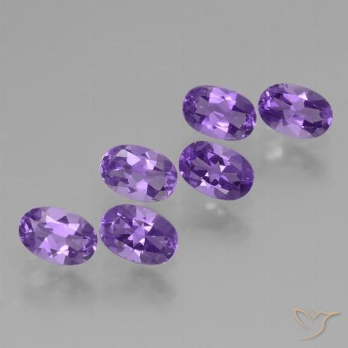 2.73ctw Naturale Viola medio Ametista, Ovale, VVS-VS