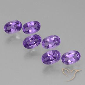 Gemme di Ametista Viola medio naturale da 2.73 ct, Ovale, VVS-VS