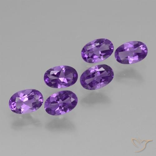2.33ctw Naturale Viola medio Ametista, Ovale, VVS-VS