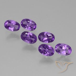Gemme di Ametista Viola medio naturale da 2.33 ct, Ovale, VVS-VS