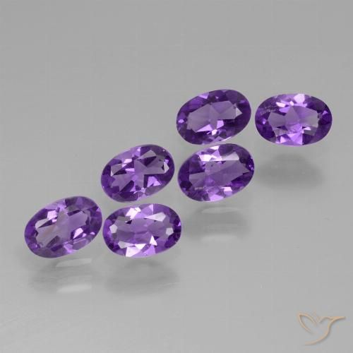 2.42ctw Naturale Viola medio Ametista, Ovale, VVS-VS