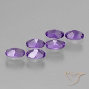 Gemme di Ametista Viola medio naturale da 2.42 ct, Ovale, VVS-VS