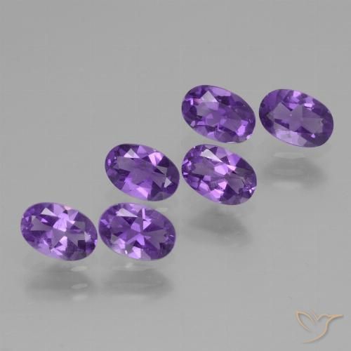 2.60ctw Naturale Viola medio Ametista, Ovale, VVS-VS