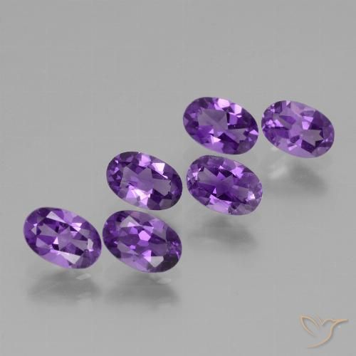 2.57ctw Naturale Viola medio Ametista, Ovale, VVS-VS